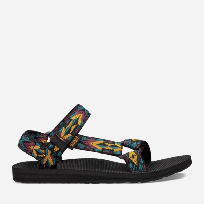 Teva Original Universal Men's Black / Multicolor Hiking Sandals CA72270 Canada Online